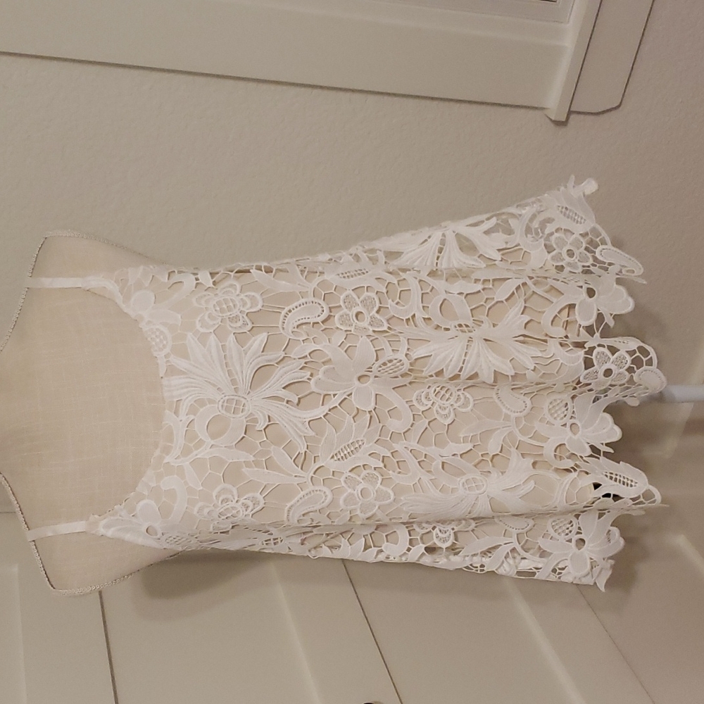 CAbi white lace cami sz XS